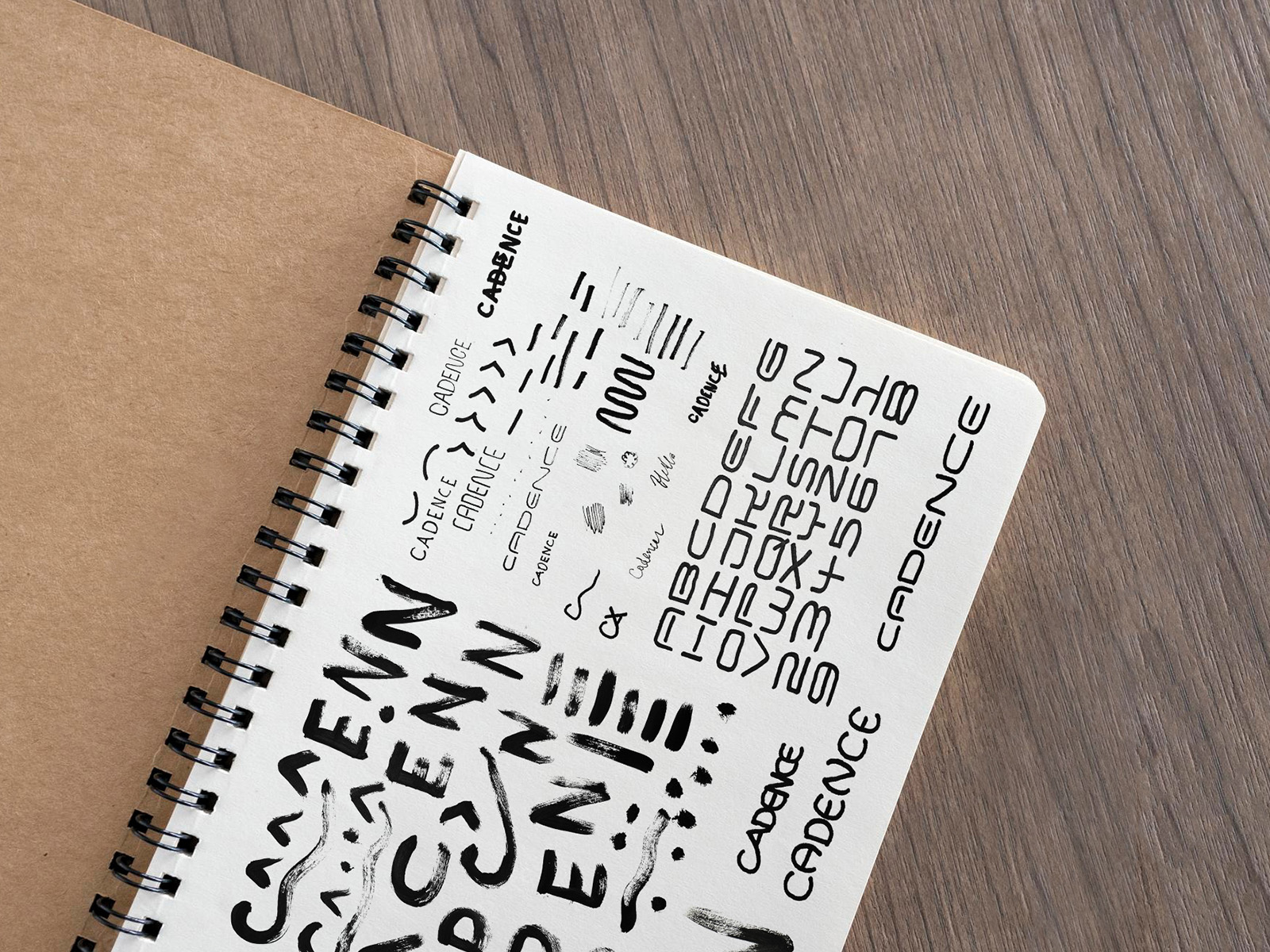 Initial typographic sketches